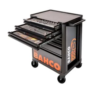 Bahco 1472K7BKFFSD Carro de herramientas negro 7 cajones con juego de accesorios 216 piezas