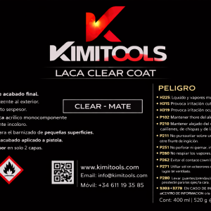 0012   BARNIZ- LACA  CLEAR COAT   PRO-MAX KIMITOOLS  400ML