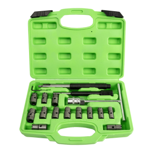 00395 Set escariador de inyectores JBM 52813 17 piezas CrMo profesional