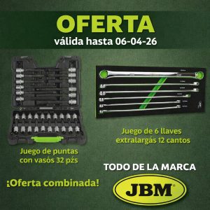 OFERTA JBM  ESTUCHE  PUNTAS TROX + JUEGO DE LLAVES  EXTRALARGAS  solo hasta 06-04-26